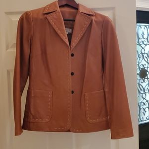 Vakko leather blazer